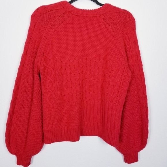 Madewell Red Crew Neck Sweater - Picture 2 of 5